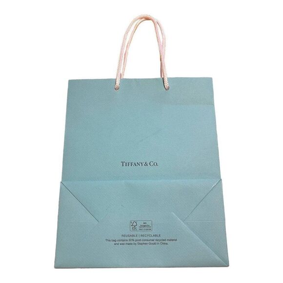Authentic Empty Tiffany & Co. Shopping Bag 8”x9.75”x4” Gift Bag Present Wrapping - Picture 2 of 6